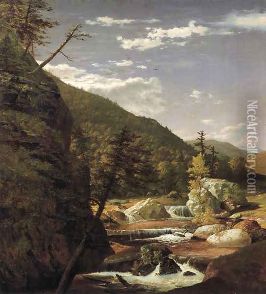 Mountain Pools Oil Painting - Gottlieb Daniel Paul Weber