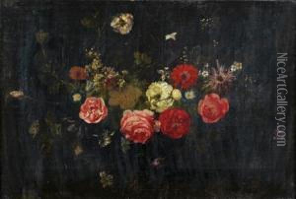 Guirlande De Fleurs Oil Painting - Jan Philip van Thielen
