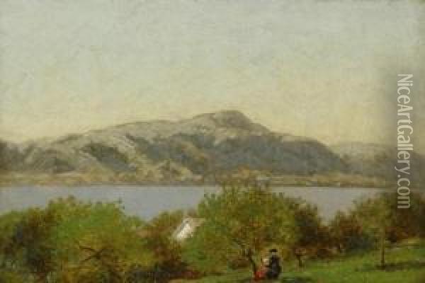 Sketch At Hague, Lake George Oil Painting - John Bunyan Bristol