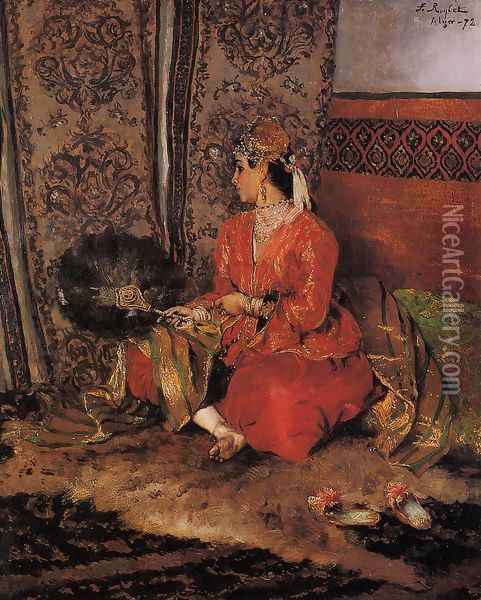 The Algerian Beauty Oil Painting - Ferdinand Victor Leon Roybet