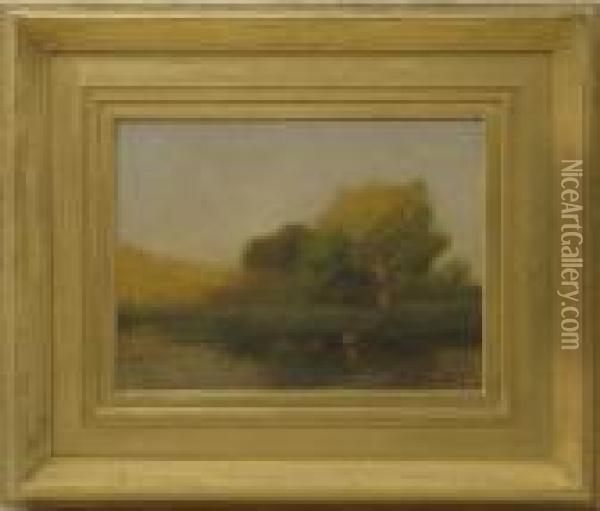 Paesaggio Fluviale Conbarchino Oil Painting - George Inness