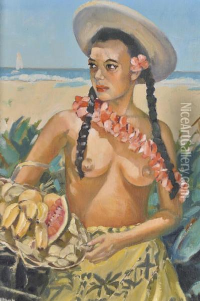 South Sea Island Girl Oil Painting - Paul Gauguin