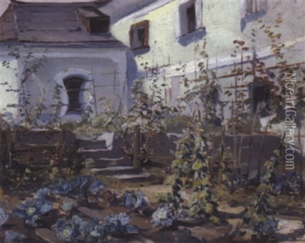 Garten Oil Painting - Carl Kaiser-Herbst