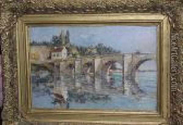 On The Loire Oil Painting - Wynford Dewhurst