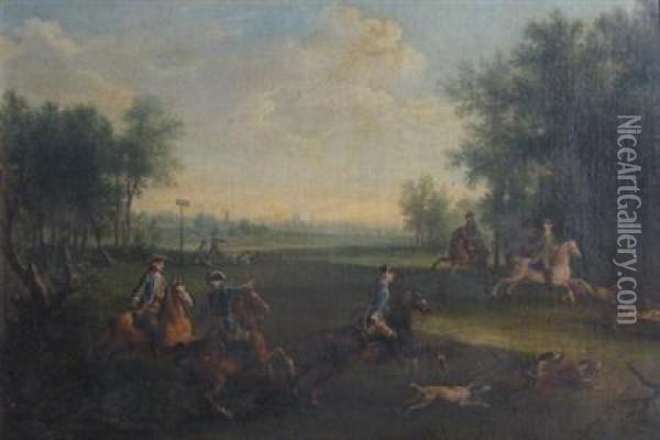 Hunt Scene Oil Painting - Jean-Baptiste Oudry