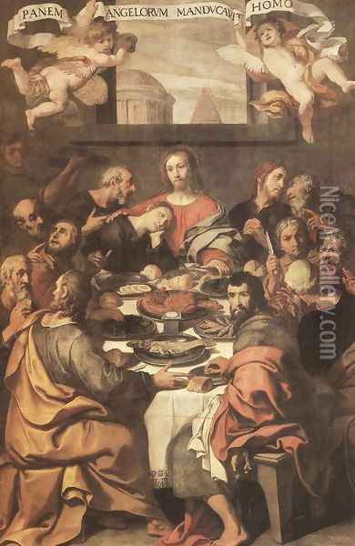 The Last Supper 1624-25 Oil Painting - Daniele Crespi
