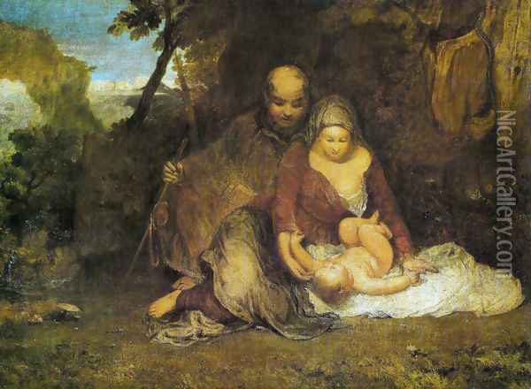 The Holy family Oil Painting - Joseph Mallord William Turner
