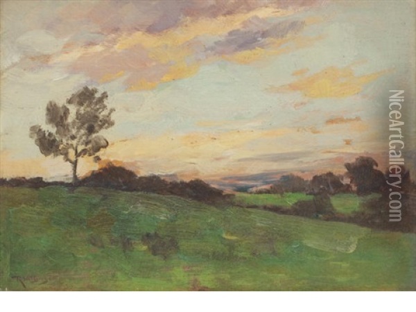Sunset Oil Painting - Robert McGregor