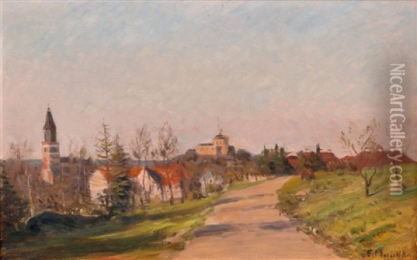 Landscape From Turku Oil Painting - Elias Muukka