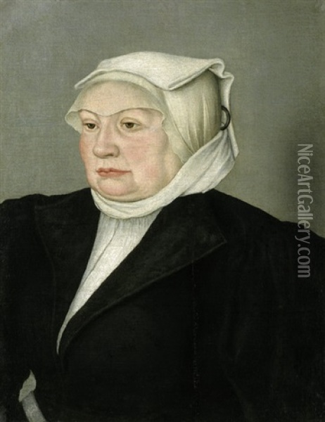 Bildnis Einer Burgersfrau Oil Painting - Lucas Cranach the Younger