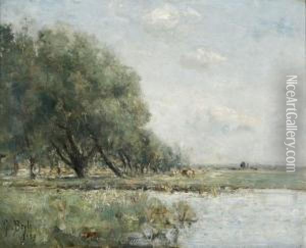 Paisaje Fluvial. Oil Painting - George Boyle