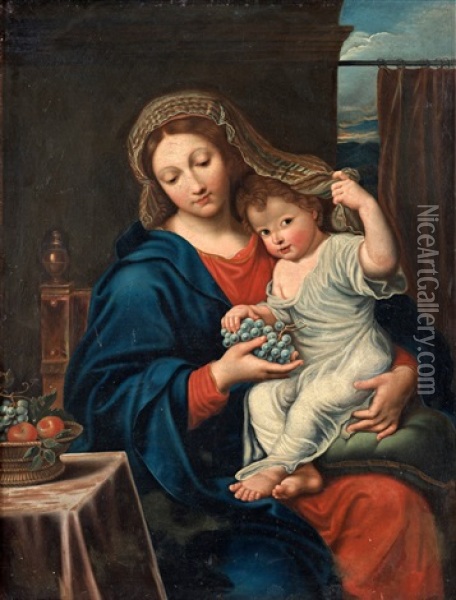 Madonnan Och Barnet Oil Painting - Abraham Janssens