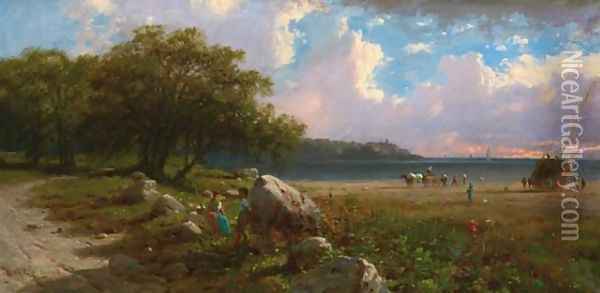 Coastal scene Oil Painting - George Lafayette Clough