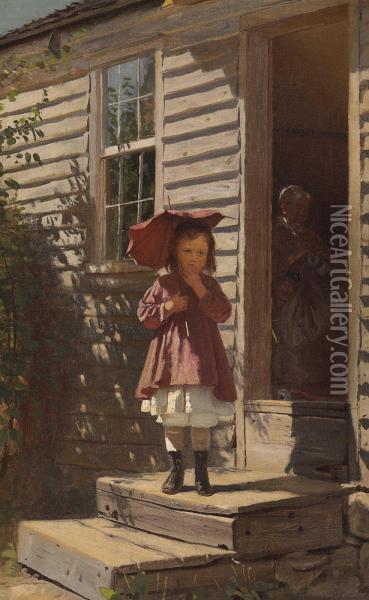 A Sunny Day (the Broken Parasol) Oil Painting - John George Brown