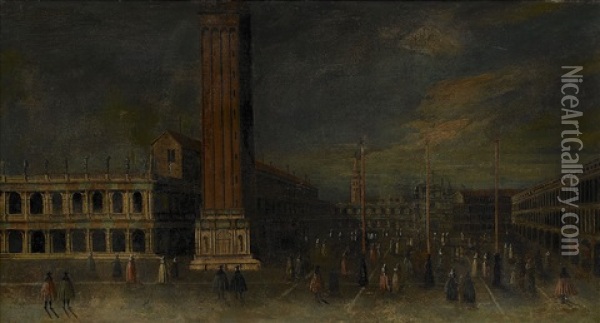 Markusplatsen - Venedig Oil Painting -  Master of the Langmatt Foundation Views