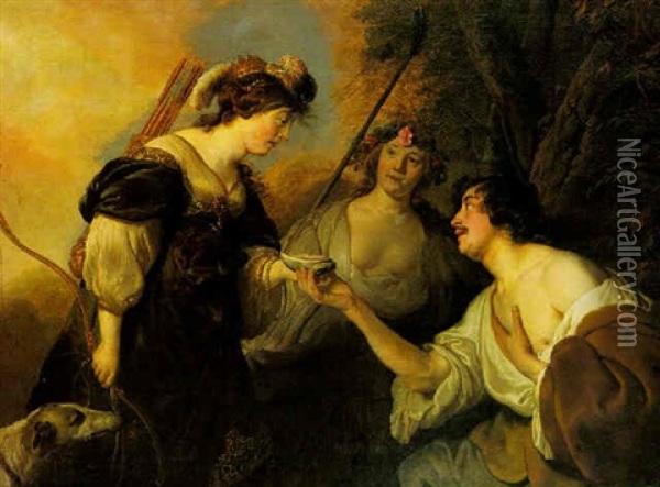 Granida And Daifilo Oil Painting - Jacob Adriaensz de Backer