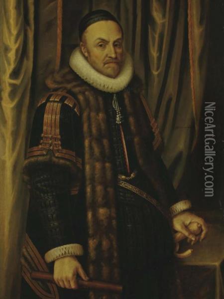 Portrait De Guillaume De Nassau Oil Painting - Michiel D. Van Limborch