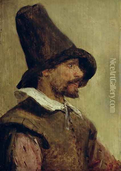 Portrait of a Man Oil Painting - Adriaen Brouwer