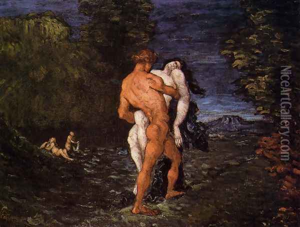The Abduction Oil Painting - Paul Cezanne