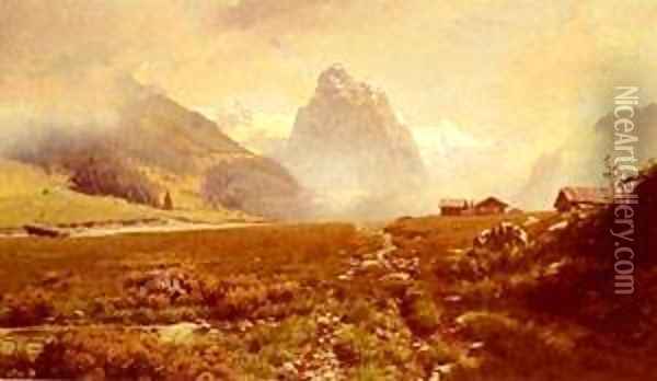 The Swiss Alps Oil Painting - Frederick Judd Waugh