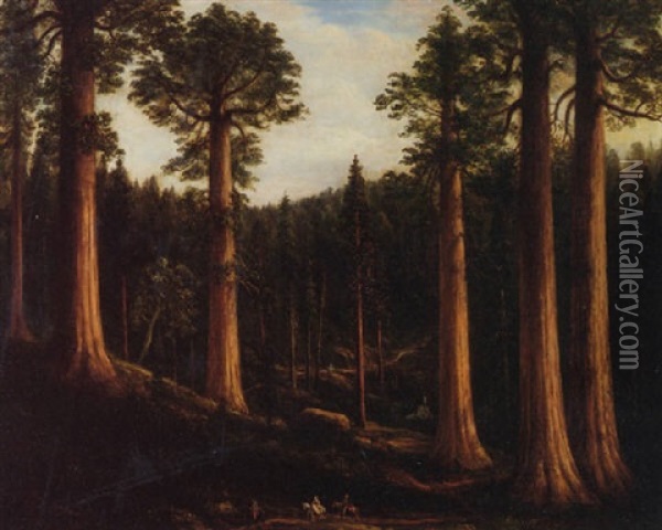 California Redwoods Oil Painting - Henry Cheever Pratt