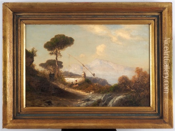 Blick Auf Capri Oil Painting - Ascan Lutteroth