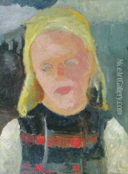 Blondes Bauernmadchen Oil Painting - Paula Modersohn-Becker