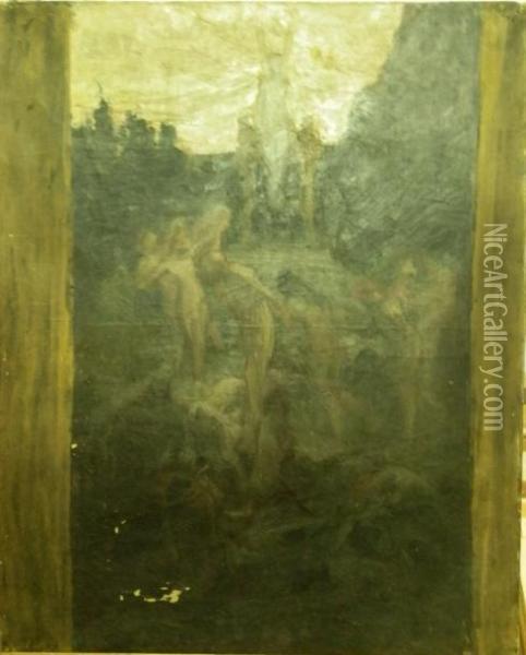 La Danse Des Nymphes Oil Painting - Gustave Moreau