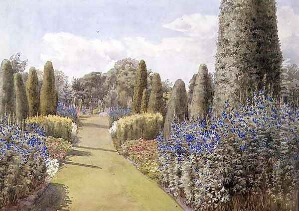 The Herbaceous Border Oil Painting - Lady Alice Willoughby