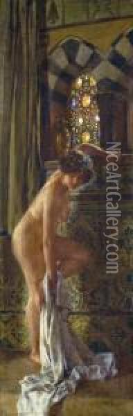 The Bather Oil Painting - Ferdinand Max Predt