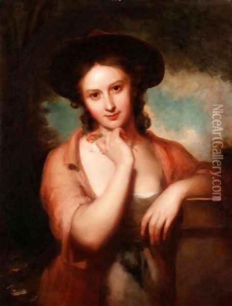 Portrait Of Miss Bradley Oil Painting - William Bradley