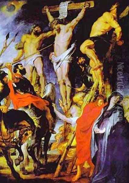 Christ On The Cross 1620 Oil Painting - Peter Paul Rubens