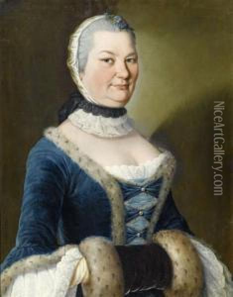 Portrait Of A Noble Lady Oil Painting - Johann Friedrich A. Tischbein