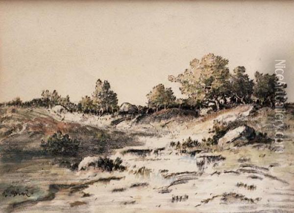 Rochers A Fontainebleau Oil Painting - Narcisse-Virgile D Az De La Pena