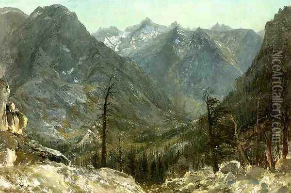 The Sierra Nevadas Oil Painting - Albert Bierstadt