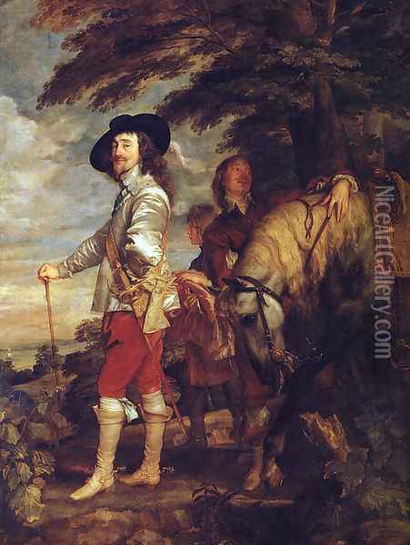 Charles I- King of England at the Hunt 1635 Oil Painting - Sir Anthony Van Dyck