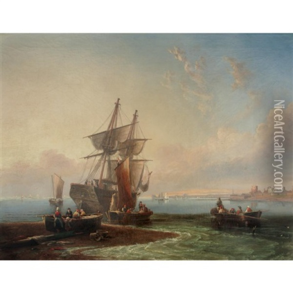 The Bergithe Drammer Off The South African Coast Oil Painting - John Wilson Carmichael