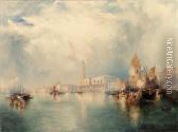 Venice--grand Canal Oil Painting - Thomas Moran