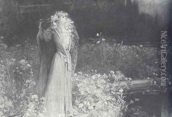 Ophelia I Oil Painting - Georges Jules Victor Clairin