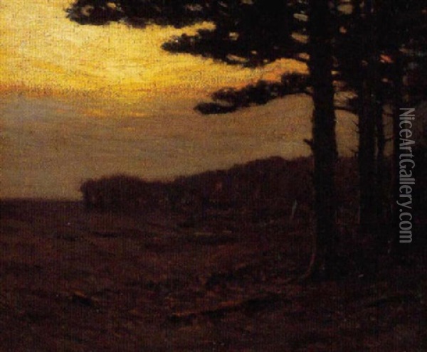 Sunset In Maine Oil Painting - Charles Warren Eaton