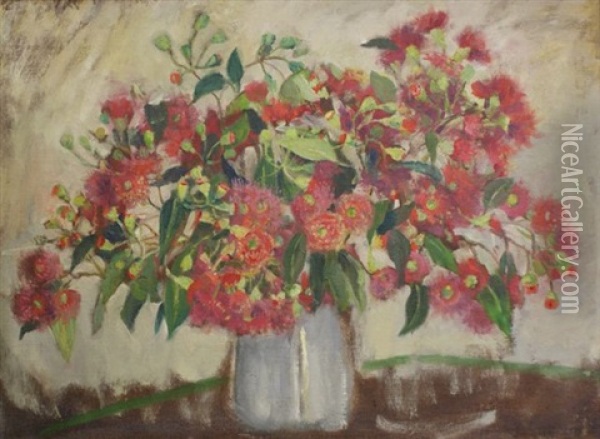 Flowering Gum Oil Painting - Ethel Carrick Fox