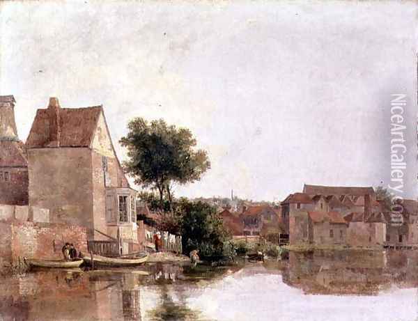 Back of the New Mills, c.1814-17 Oil Painting - John Crome