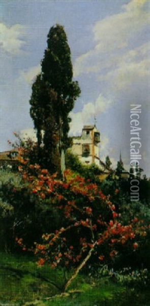Primavera Oil Painting - Francisco Pradilla y Ortiz