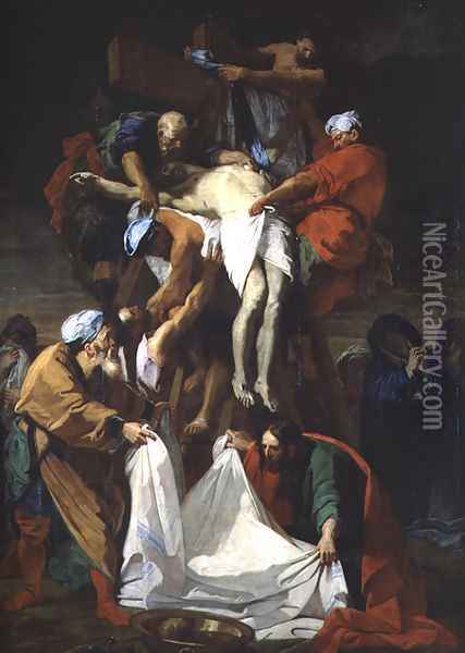 The Descent from the Cross Oil Painting - Jean-baptiste Jouvenet