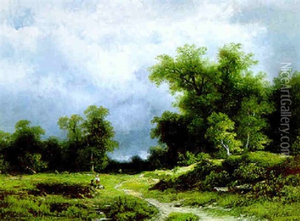 Aufziehendes Gewitter Oil Painting - Remigius Adrianus van Haanen