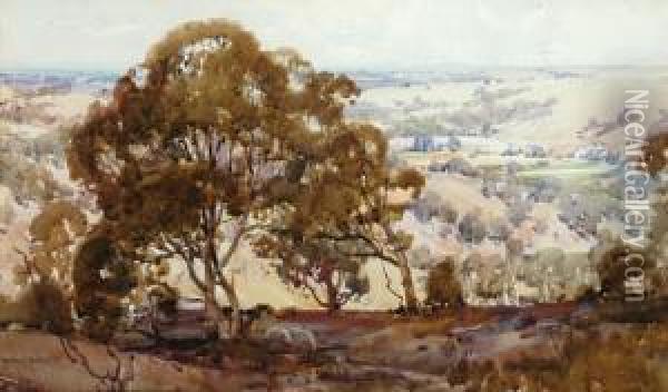 The Valley Oil Painting - Harold Brocklebank Herbert