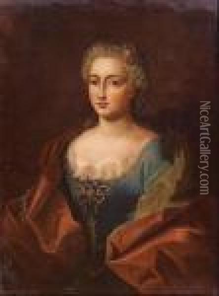 Retrato De Marie Catherine Geneveve Oil Painting - Hyacinthe Rigaud