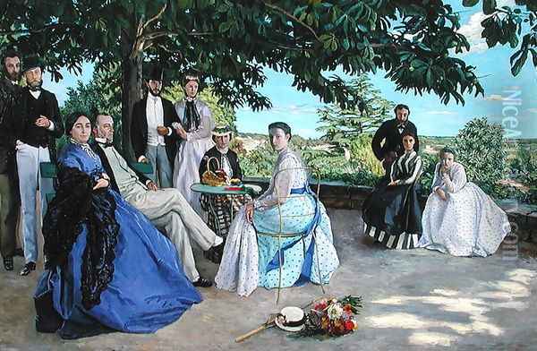 Family reunion, 1867 Oil Painting - Frederic Bazille