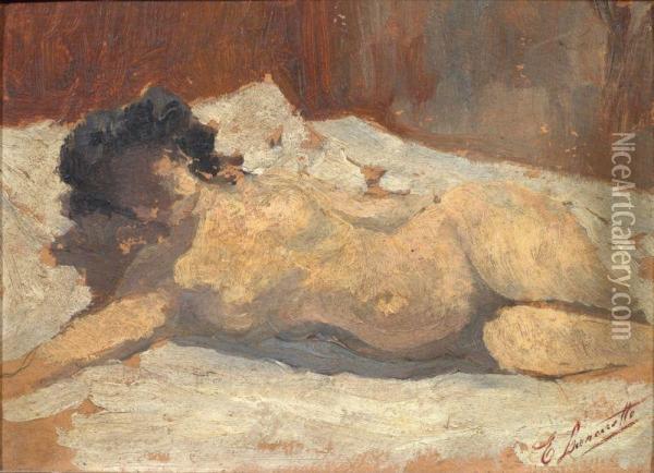 Nudo Di Donna Oil Painting - Egisto Lancerotto