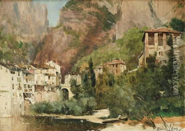 Vue De Pont-en-royans Oil Painting - Maurice Levis